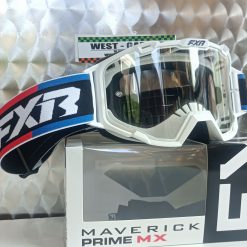 Mascherina moto Cross FXR MAVERICK PRIME MX Bianco