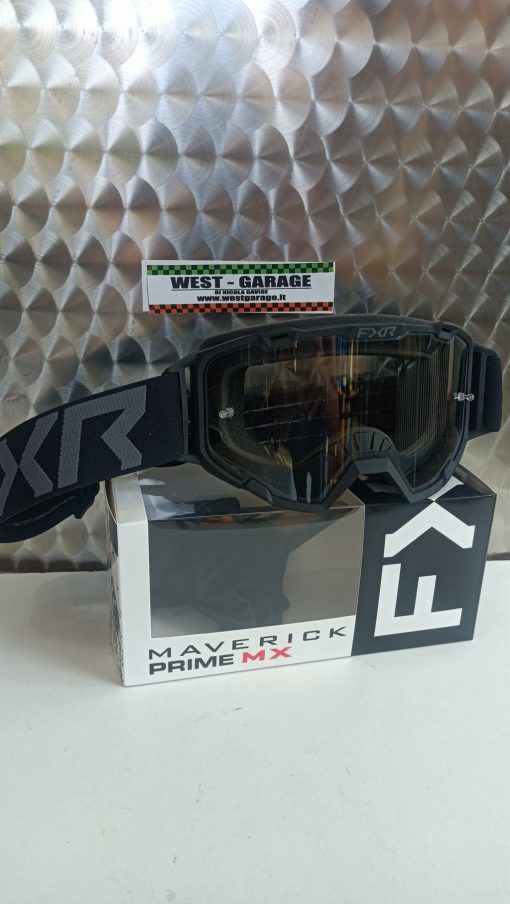Mascherina moto Cross FXR MAVERICH PRIME MX nero-grigio