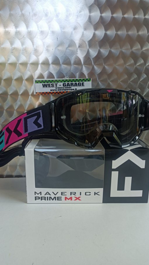 Mascherina moto Cross FXR MAVERICH PRIME MX nero-fuxia