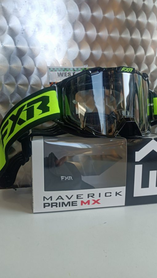 Mascherina moto cross FXR MAVERICH PRIME MX nero-giallo fluo