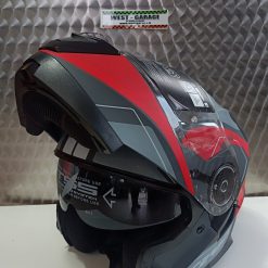 Casco Moto Strada Turismo modulare ACERBIS grigio-rosso opaco